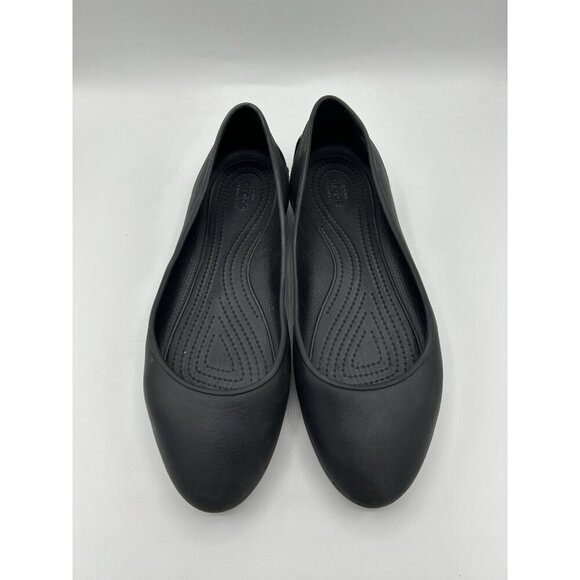Crocs At Work Women’s Iconic Comfort Flats Slip On Black Size 11 - Picture 9 of 10